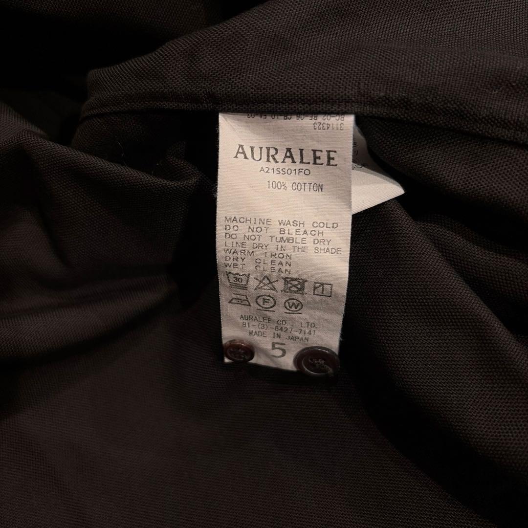 トップス AURALEE FINX SHUTTLE OX SHIRTS 5 Black
