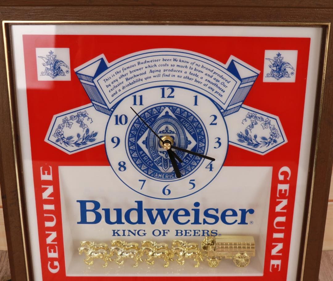 Budweiser バドワイザー ビンテージ 時計 壁掛け時計 ビール看板