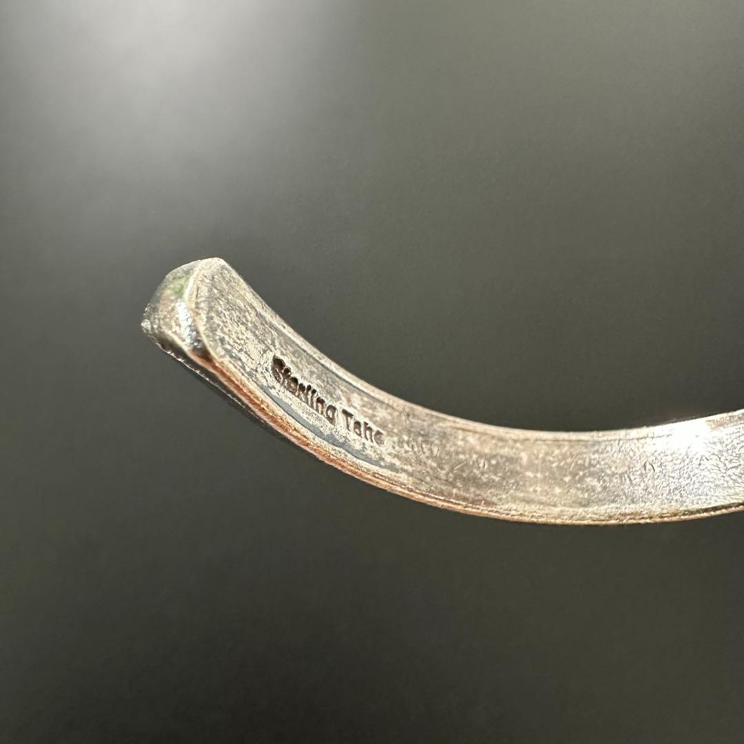 Navajo Elaine Tahe Sterling トライアングル　バングル