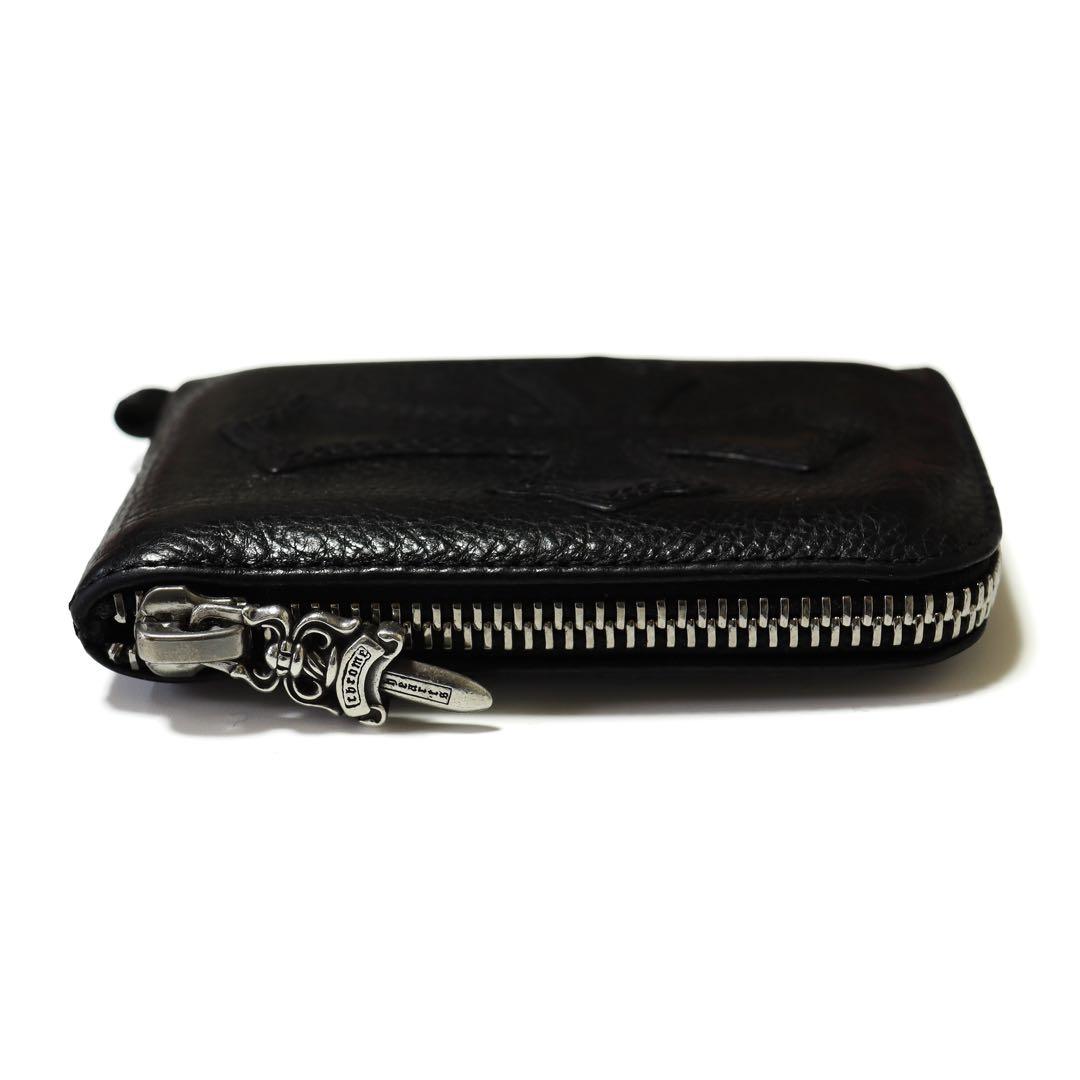 本物 クロムハーツ TINY ZIP タイニージップ セメタリー クロス 財布