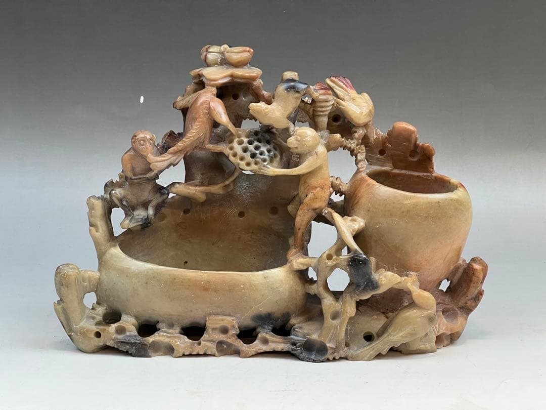 ［珍品］寿山石　置物　中国古董送料込み