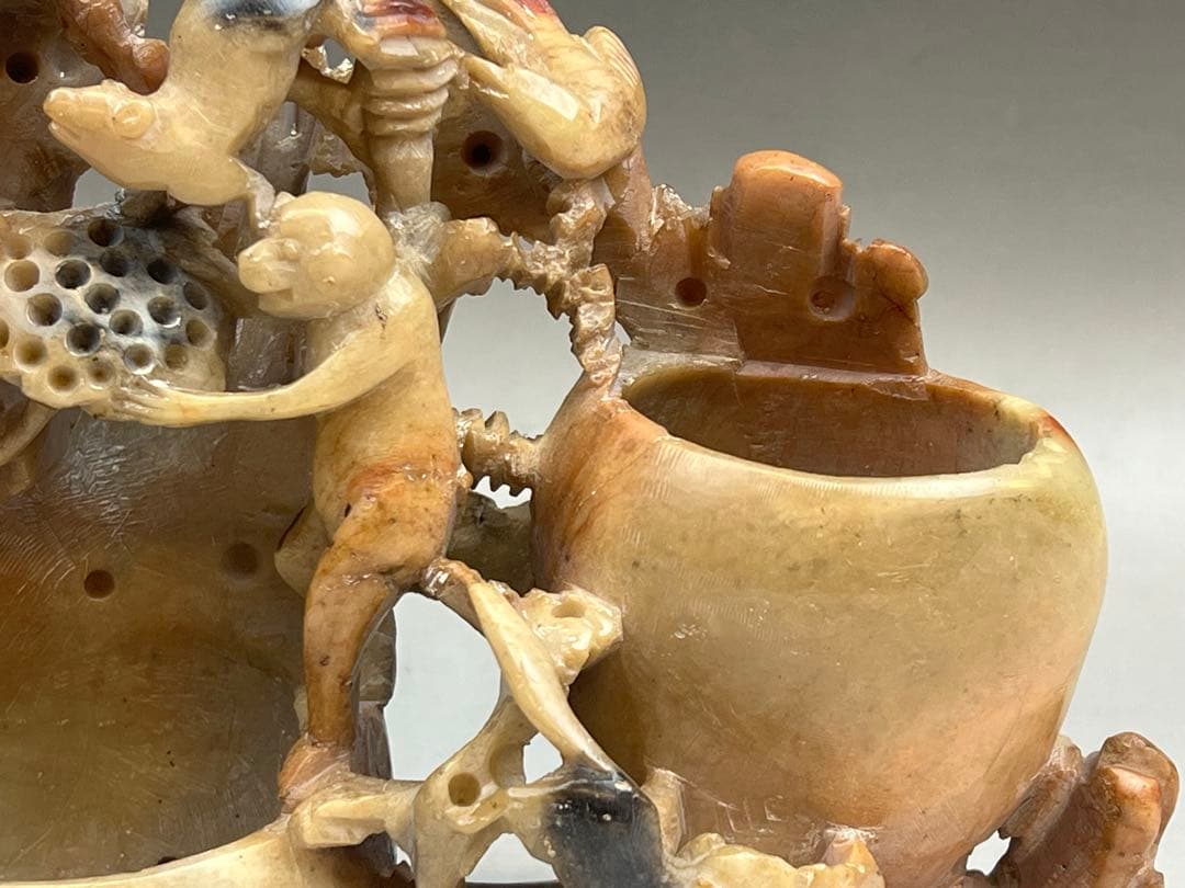 ［珍品］寿山石　置物　中国古董送料込み