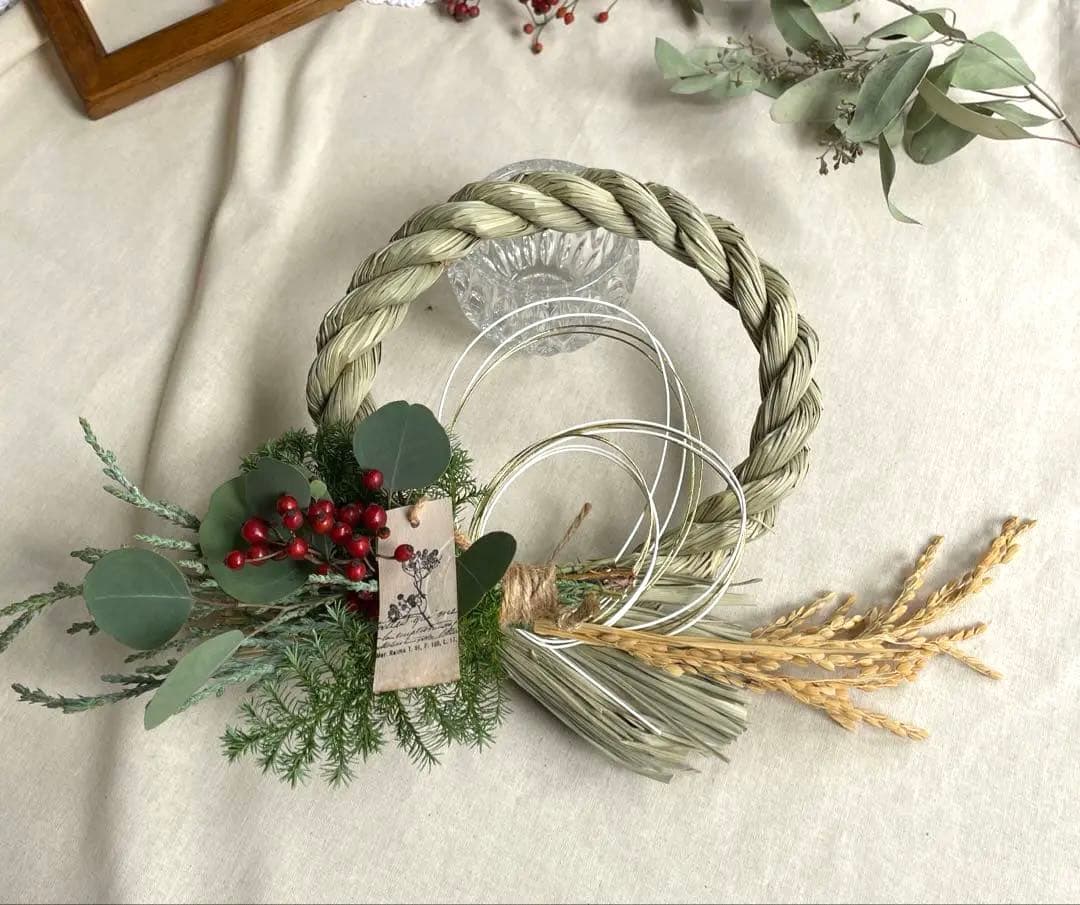 【受注制作】しめ縄　しめ飾り　お正月飾り　玄関飾り　縁起物　2wey