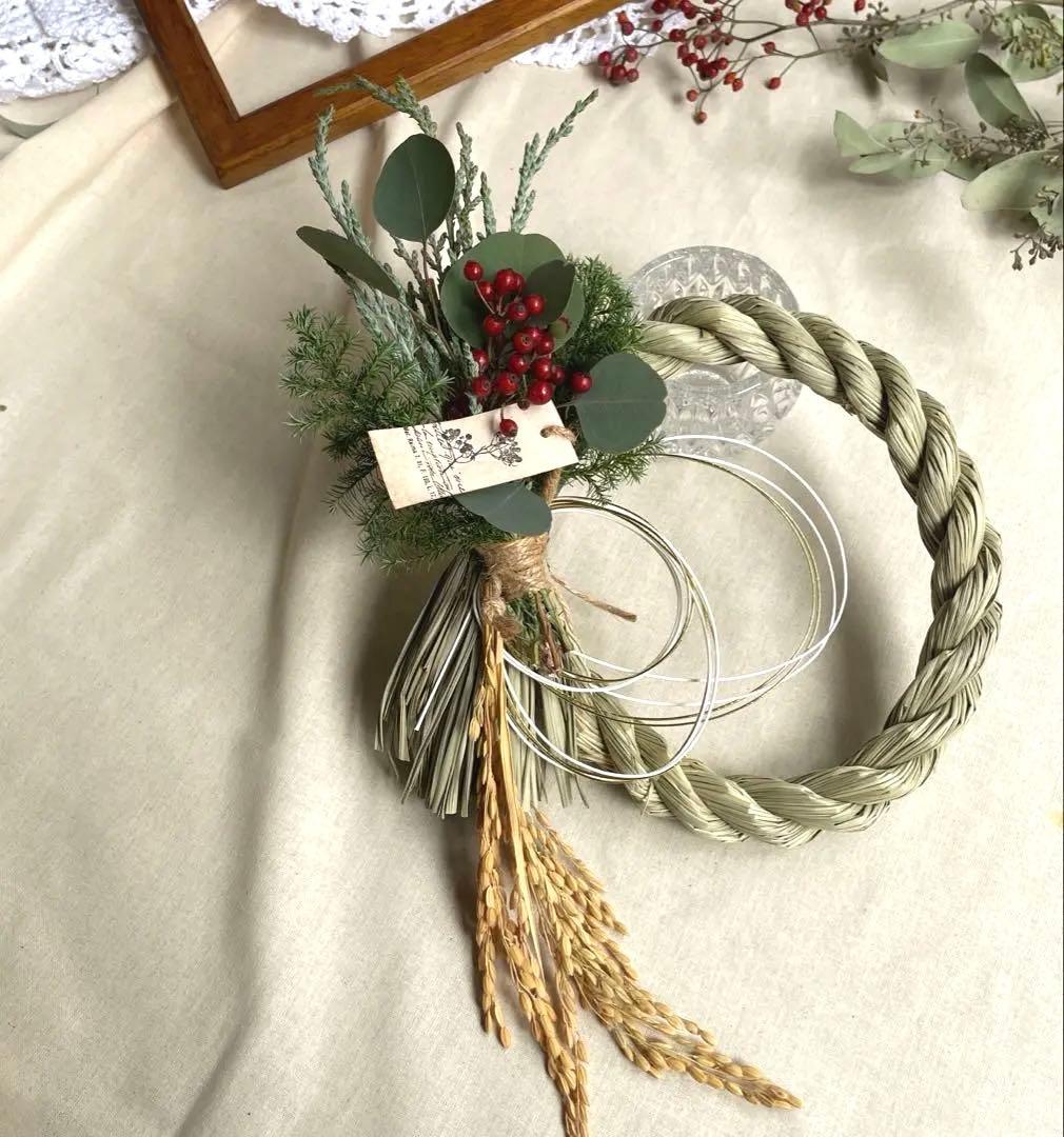 【受注制作】しめ縄　しめ飾り　お正月飾り　玄関飾り　縁起物　2wey
