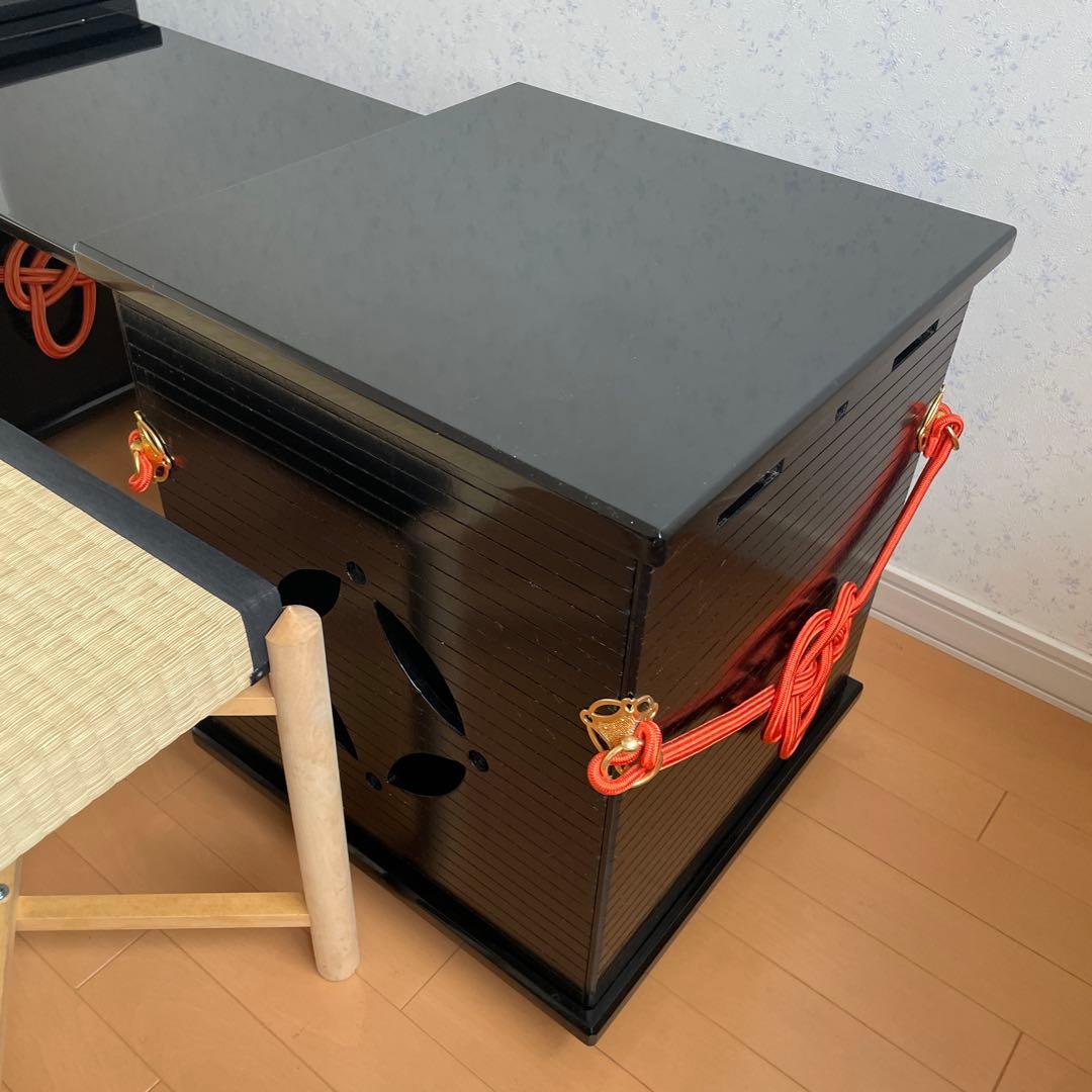 送料込【立礼棚】　御園棚　椅子２客付　組立式　電熱器　立礼棚① プレゼント品あり