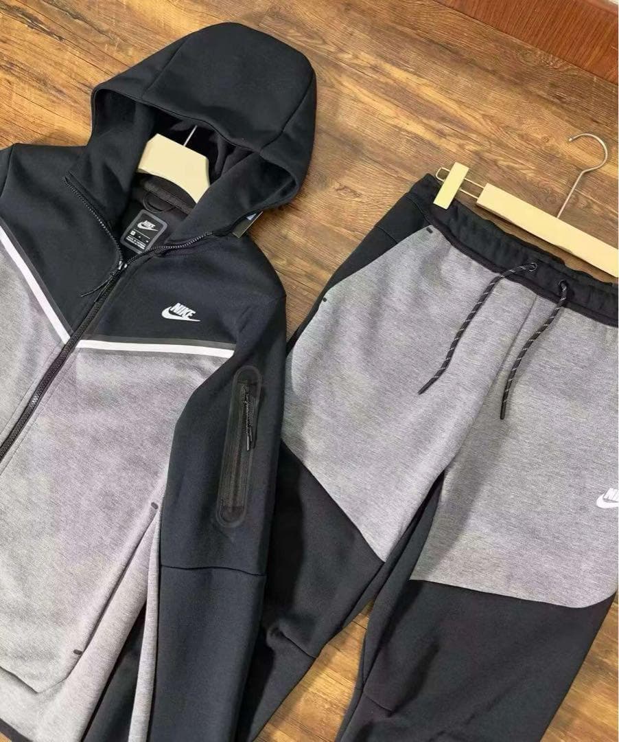 Nike ジャージ上下セット ブラック/グレー**L**