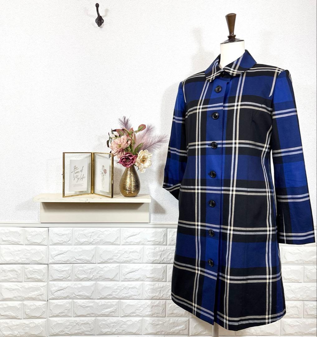 YORKLAND★　ロングコート　チェック柄　ライナー付き　レア　希少　アウター