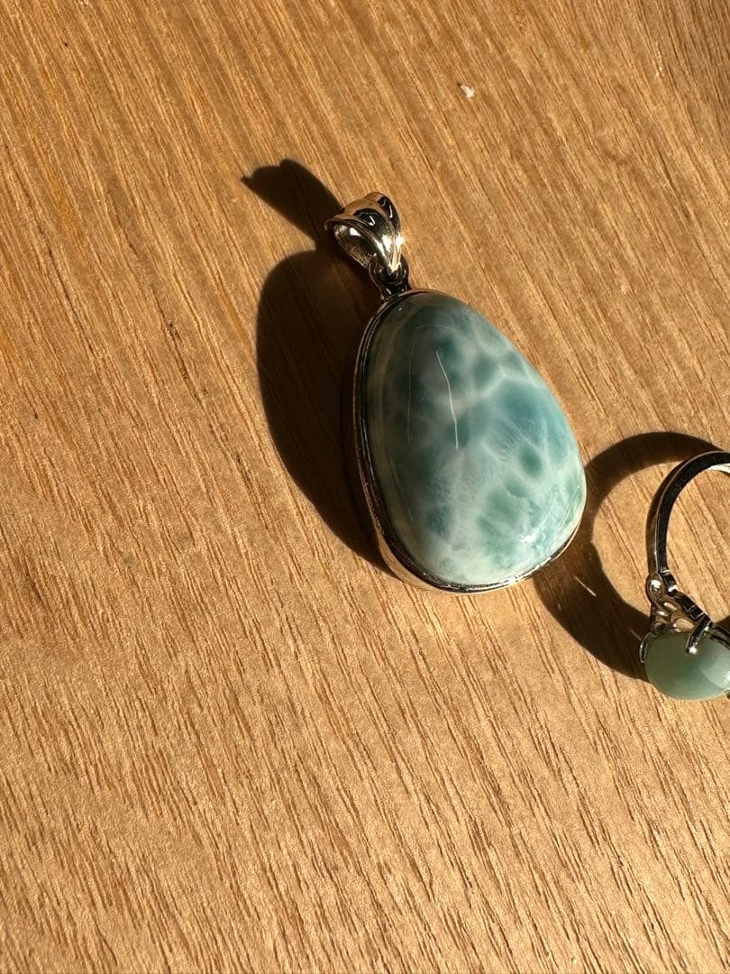 ラリマー ペンダント＆リング セット