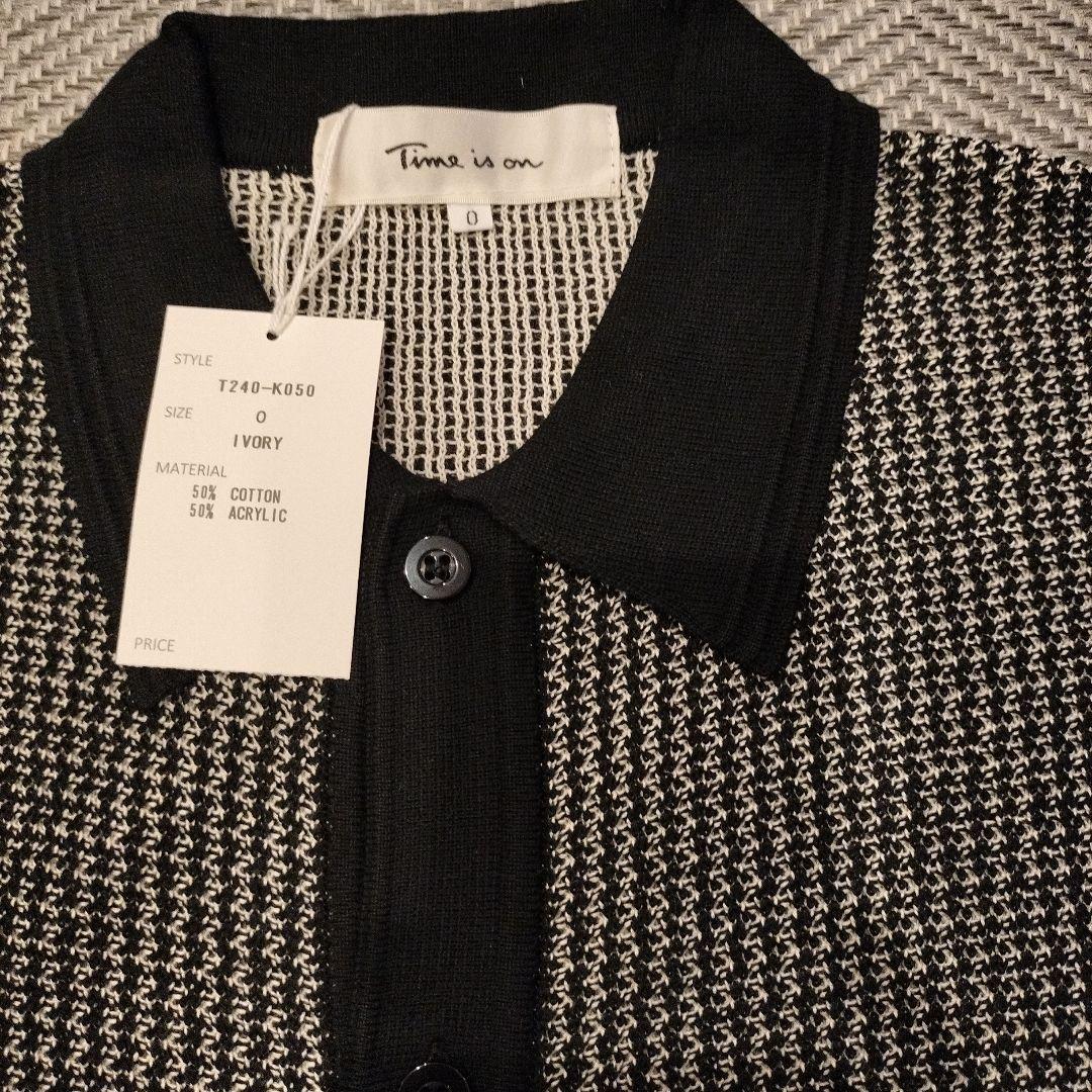 time is on 襟付き カーディガン タイムイズオン 新品未使用　ブラック