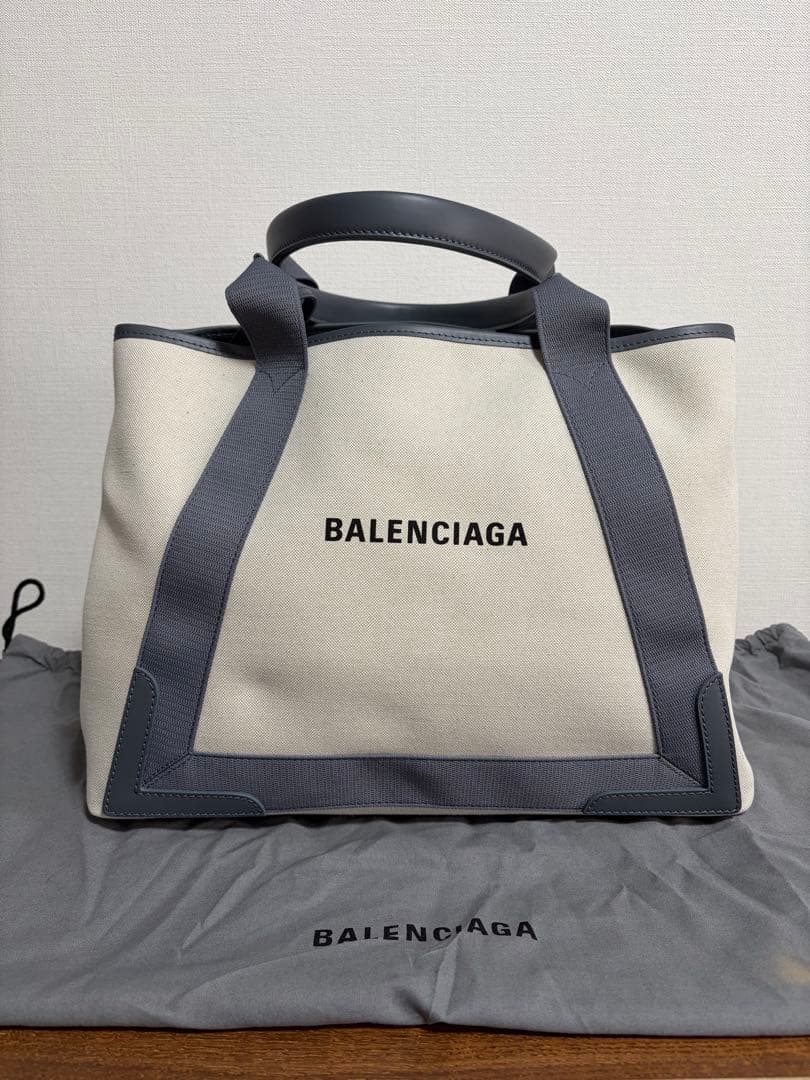 BALENCIAGA バレンシアガ トートバッグ アイボリー グレー ポーチ付き