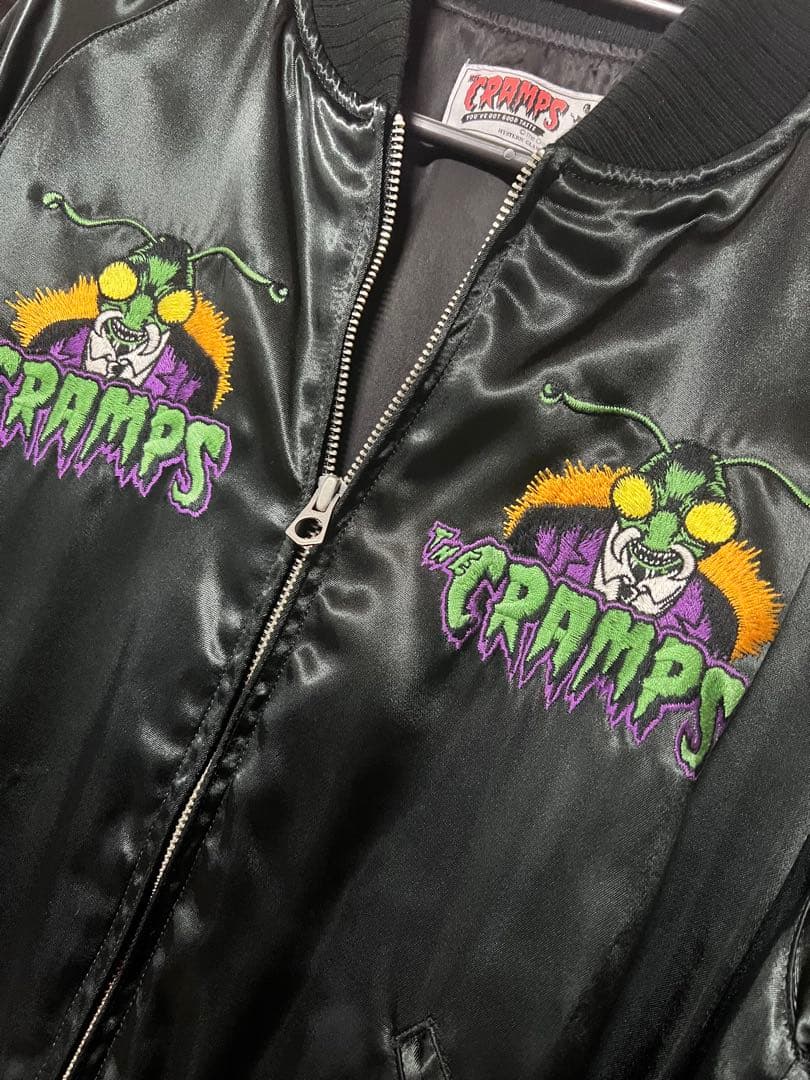 【超美品】hystericglamour crampsレーヨン　スカジャン　S