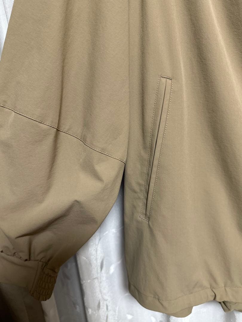 【洗える/撥水加工】ナイロン2WAYストレッチ ブルゾン　ブラウン