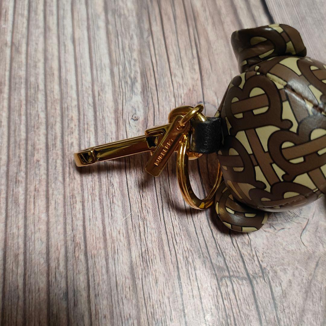 バーバリー TB柄 トーマスベアー レザーキーホルダー 超美品