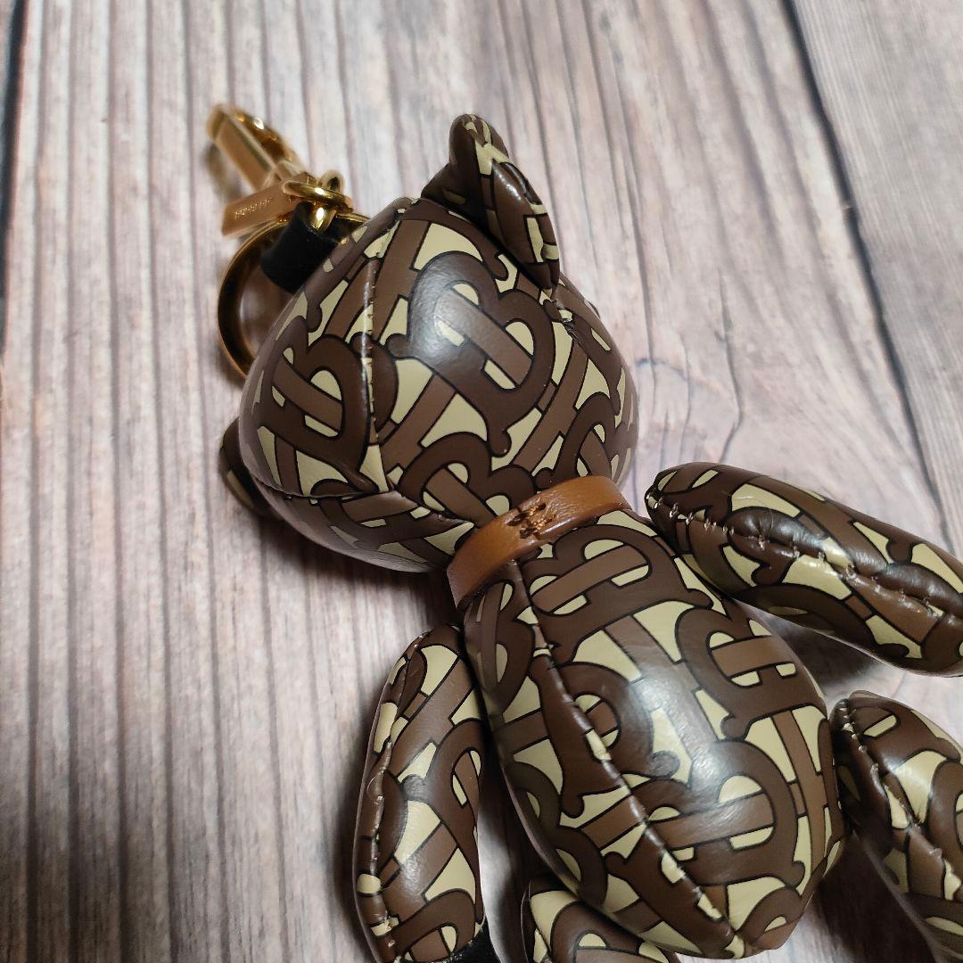 バーバリー TB柄 トーマスベアー レザーキーホルダー 超美品