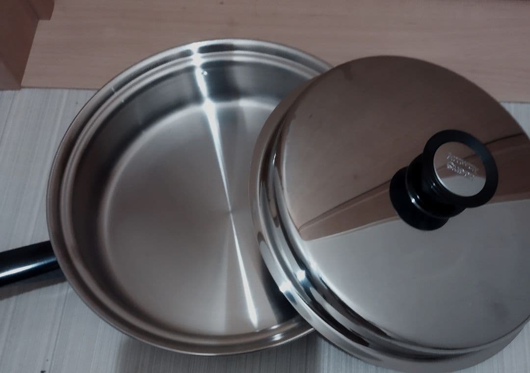 Ａｍｗａｙ　 ステンレスフライパン 蓋付き　保管管理品