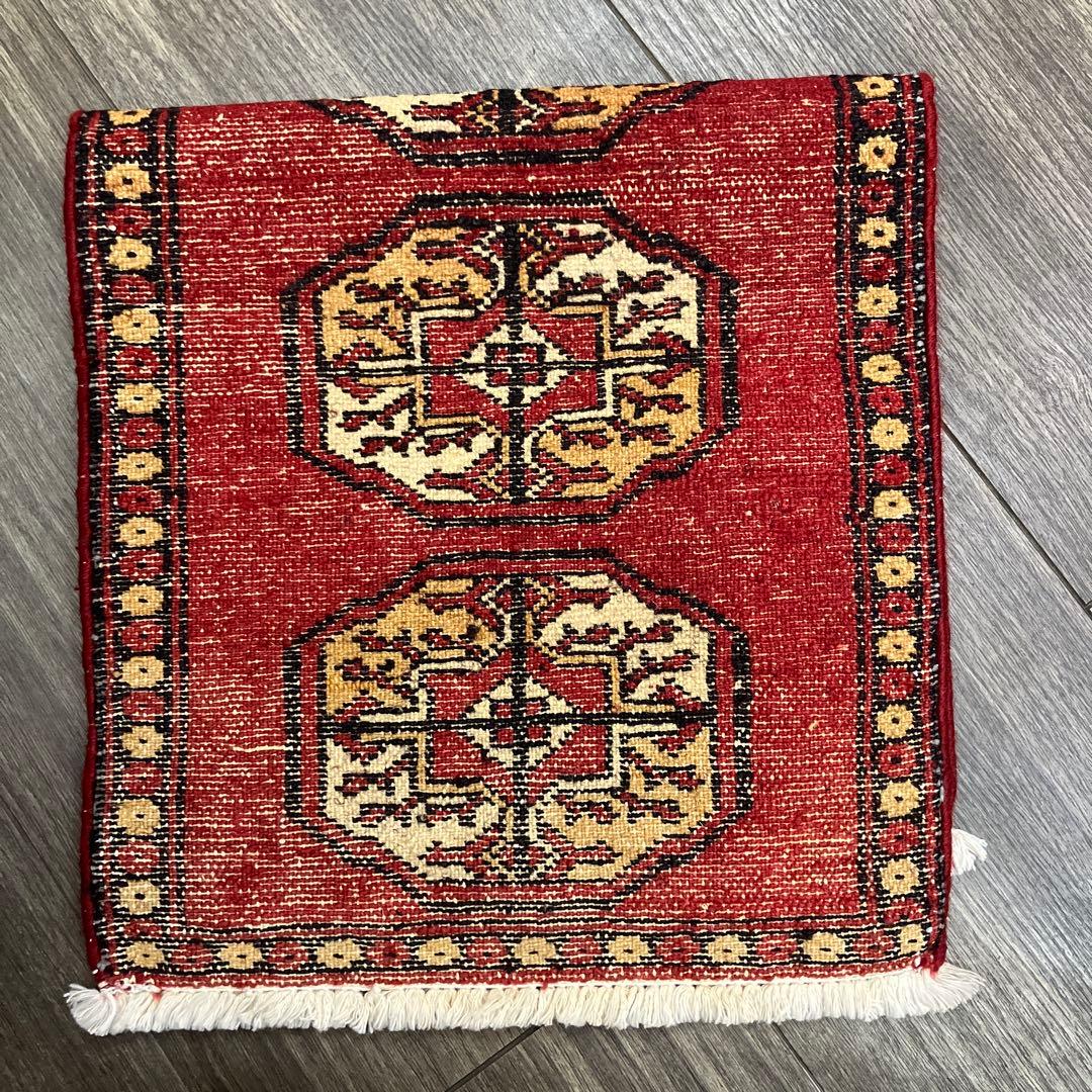 31cmx61ミニラグあがりかまちラグ　ヴィンテージ ラグパキスタン手織り絨毯