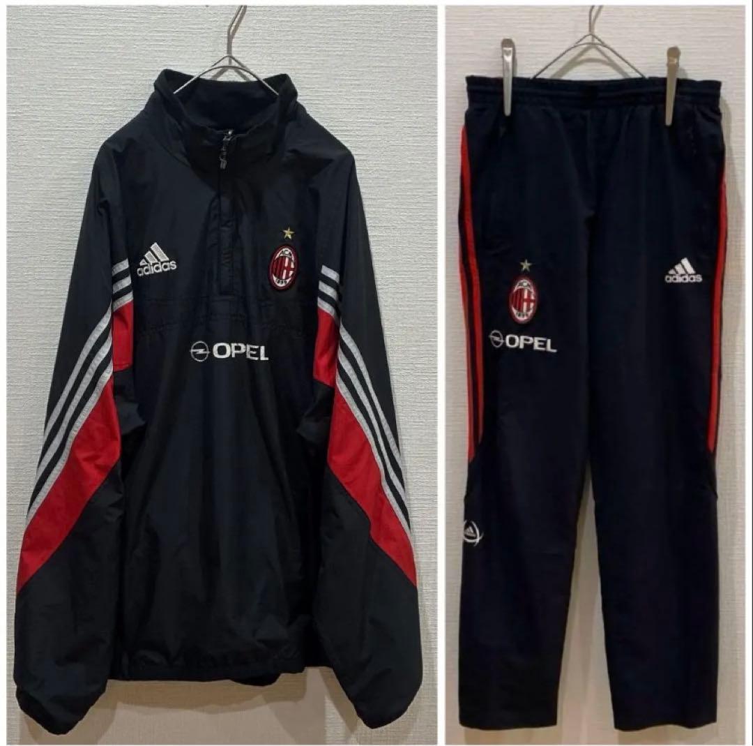 【上のみ】ACミラン アディダス セットアップ／リバーシブル プルオーバー