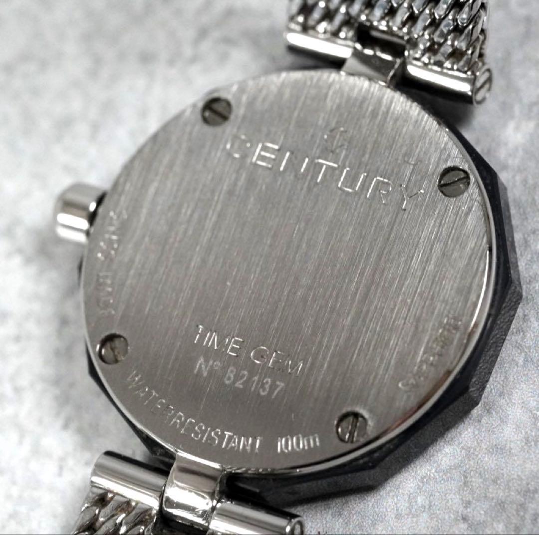 極美品 CENTURY センチュリー タイムジェム 2針 1pダイヤ 腕時計