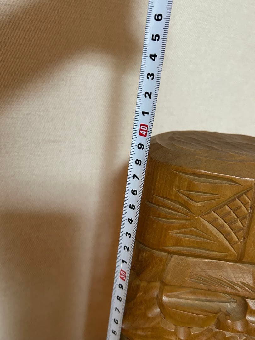 ビンテージ 木彫り ニポポ人形 夫婦 約40cm 幸福 家内安全　昭和レトロ希少