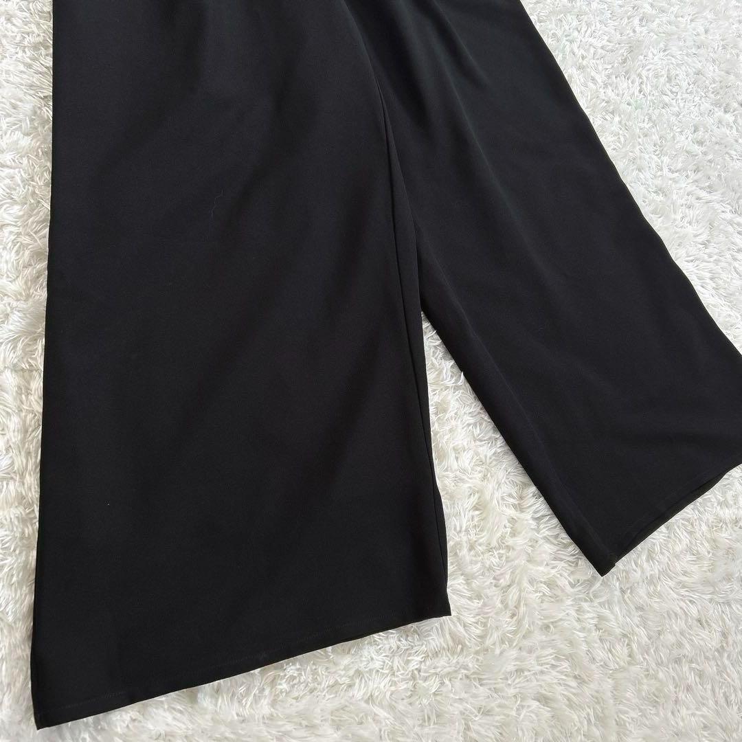 【新品・2Way】　AIMER　スリットロングスリーブオールインワン　黒　M