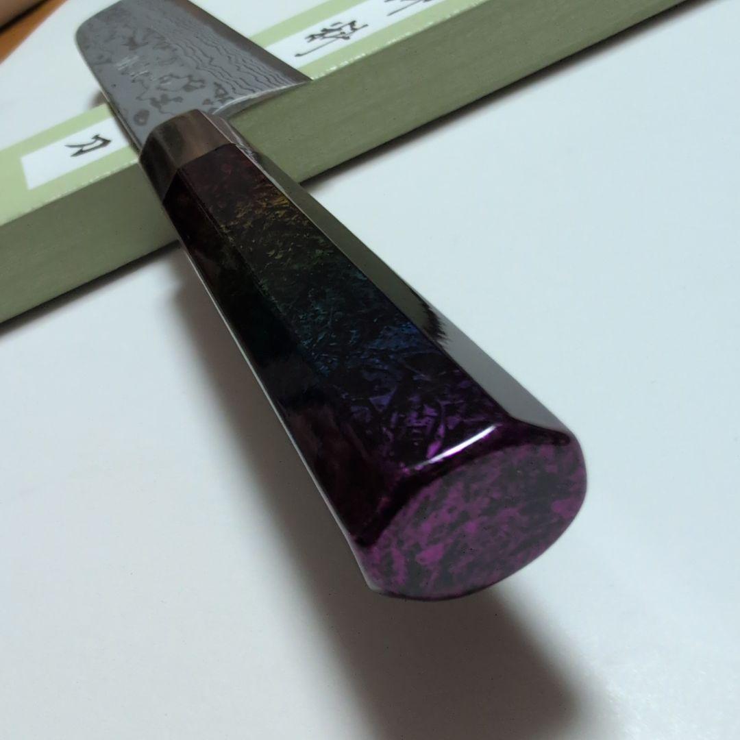 片刃包丁　鎌型薄刃　北岡英雄作