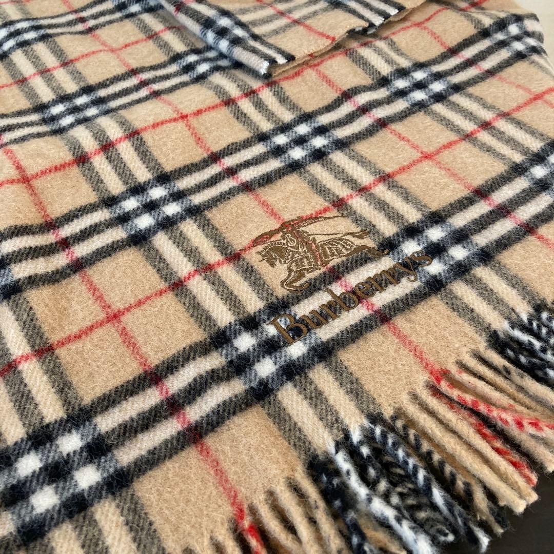 バーバリー　ひざ掛け　65×120 日本製　ノバチェック　ホースマーク　刺繍