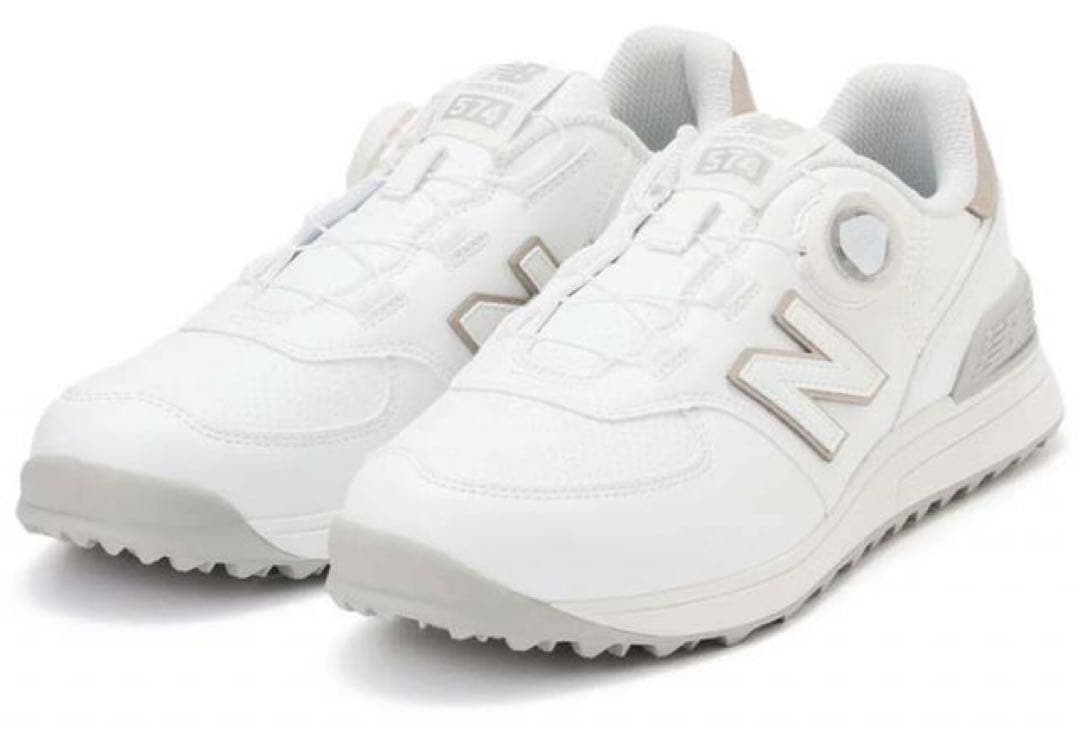 女性用 ゴルフシューズ ニューバランス ホワイト　ゴルフ BOA WG574