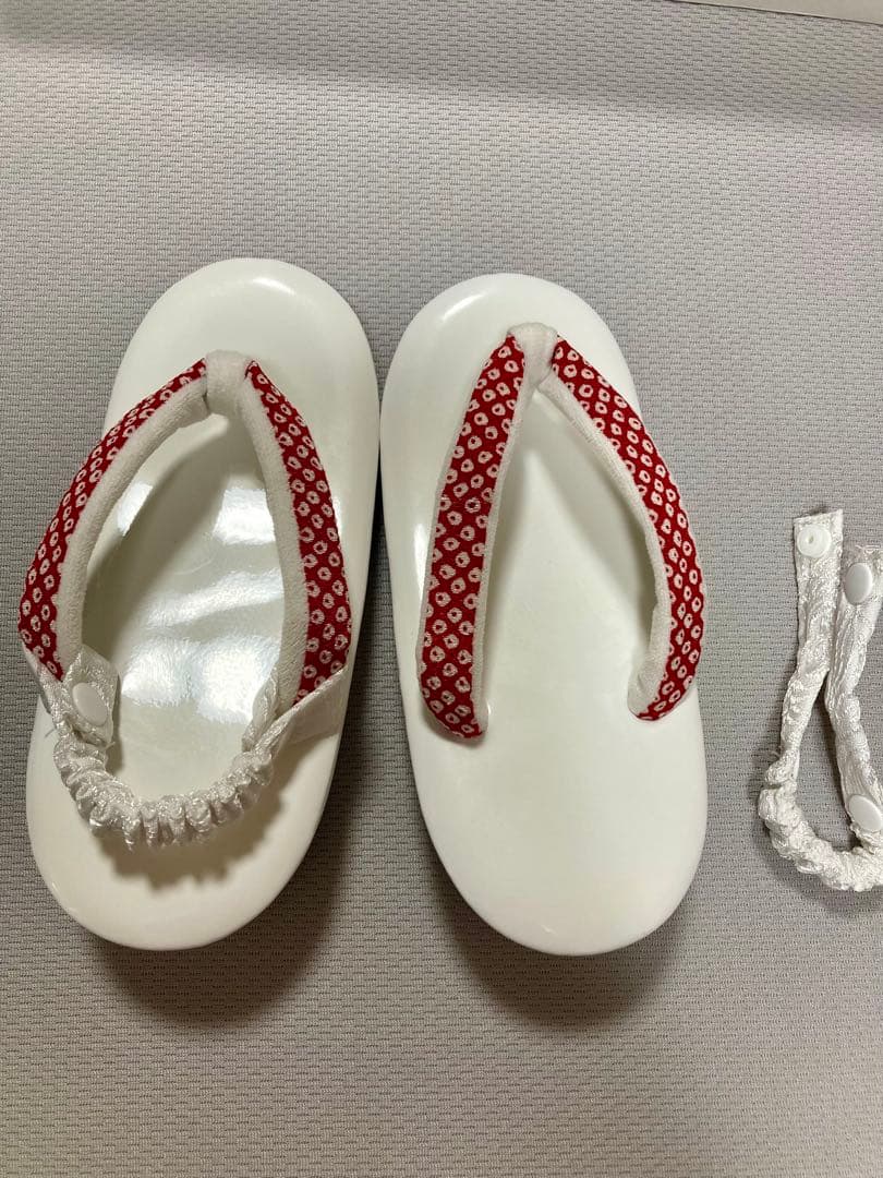 七五三 3歳正絹着物　被布セット　紅一点　花柄