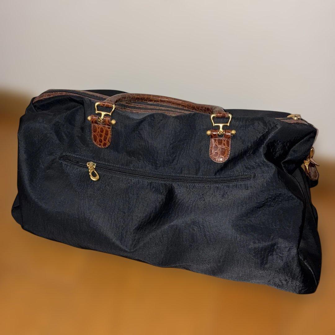 のの◾️BALENCIAGA ヴィンテージ ボストンバッグ大クロコダイル型