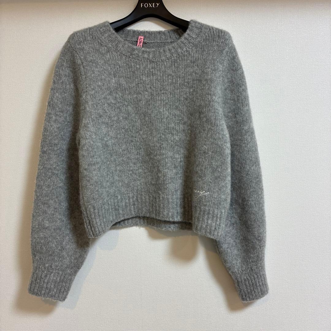 フォクシー　シルクカシミヤ　Knit Top(Palmier)　40 ロゴ