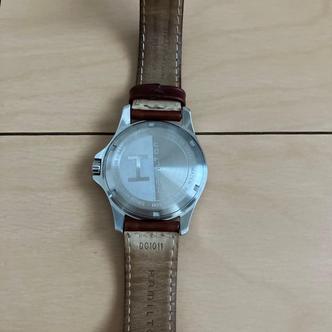 ハミルトン　腕時計　黒　茶色