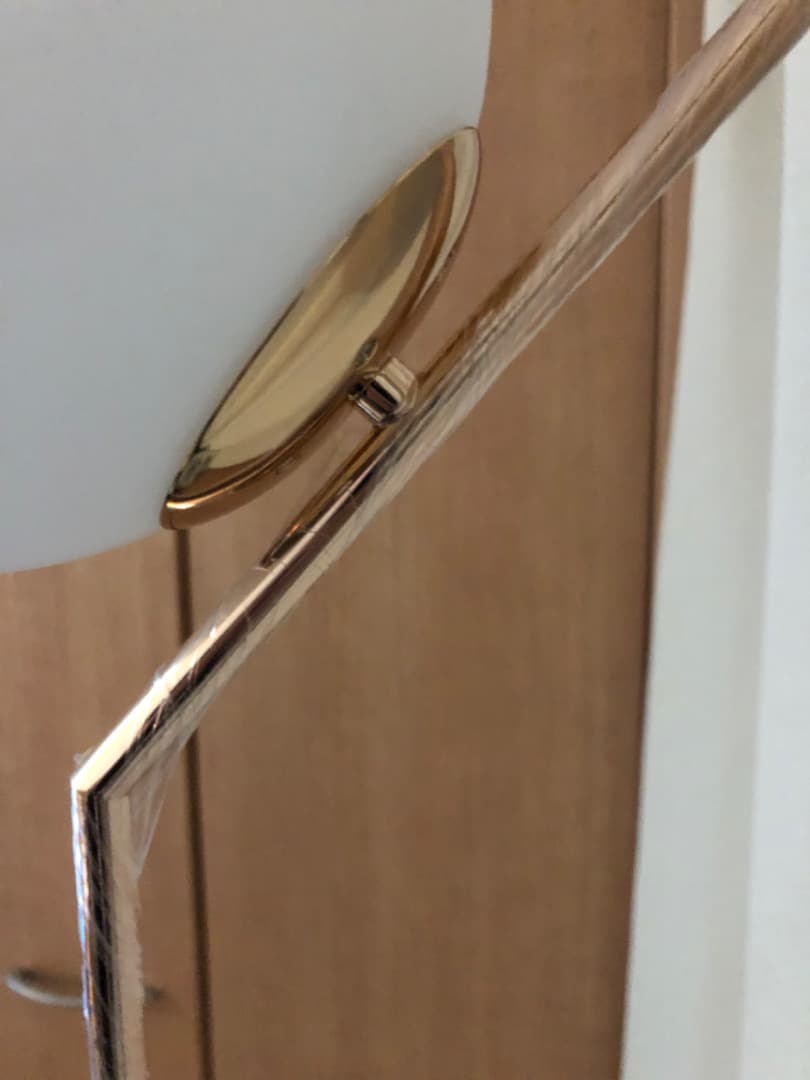 ガラスボールフロアランプ ピンクゴールド　ミッドセンチュリー　154cm