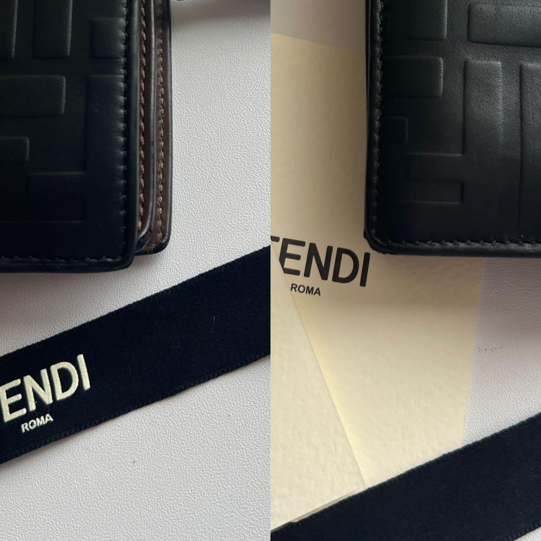 02 極上美品 FENDI フェンディ ズッカ 2つ折り財布