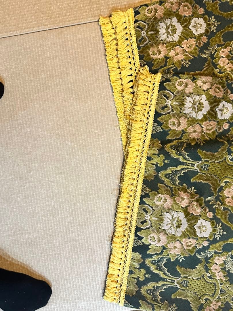 トラック　センターカーテン　花籠　グリーン