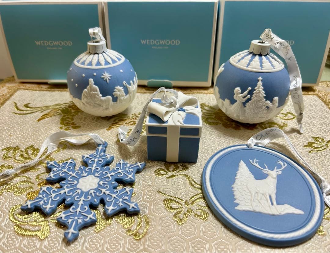 ウェッジウッド　クリスマス　オーナメント　5点セット