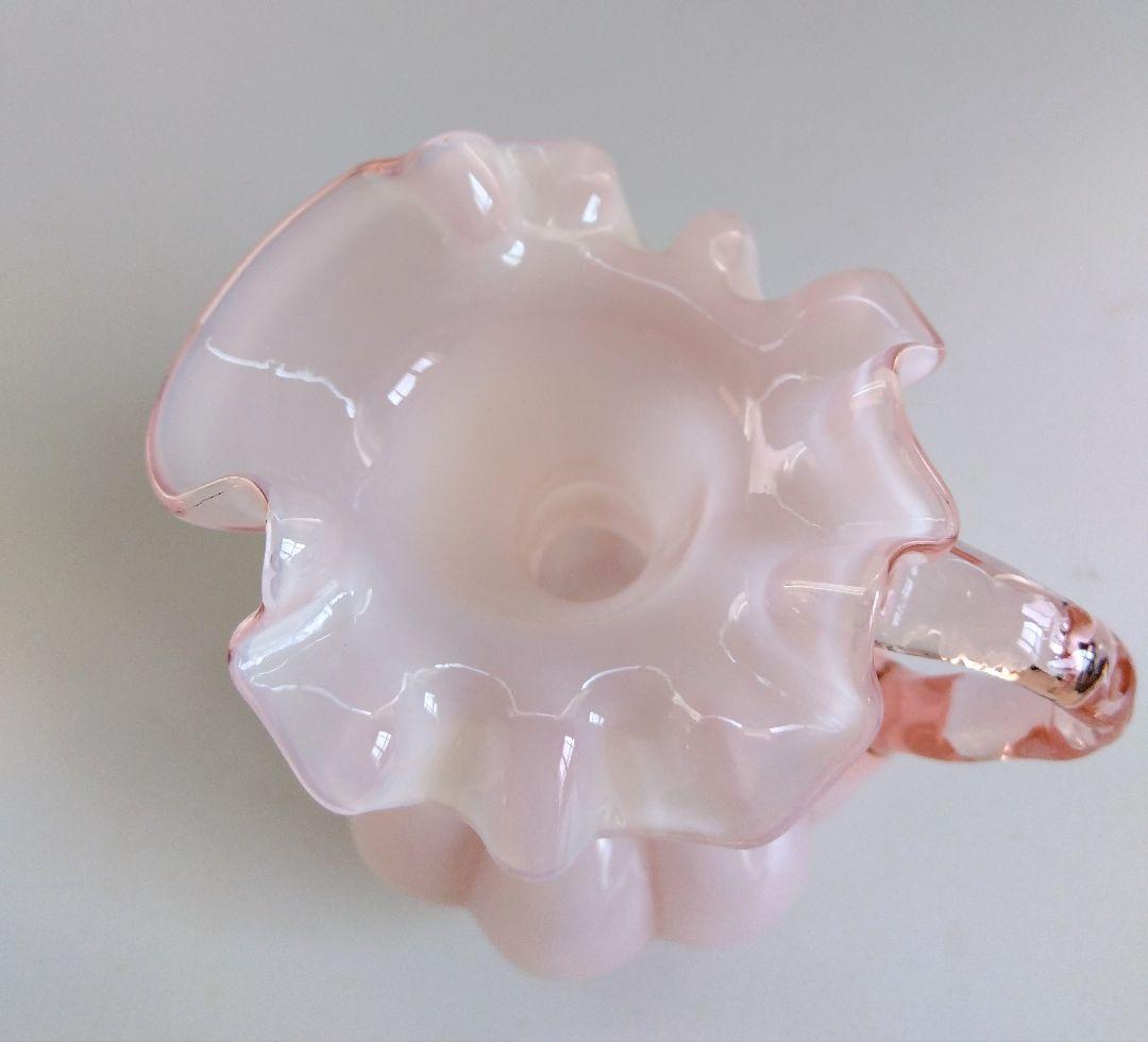 美☆フェントン ピンクフレンチ 花瓶 フリル ピッチャー