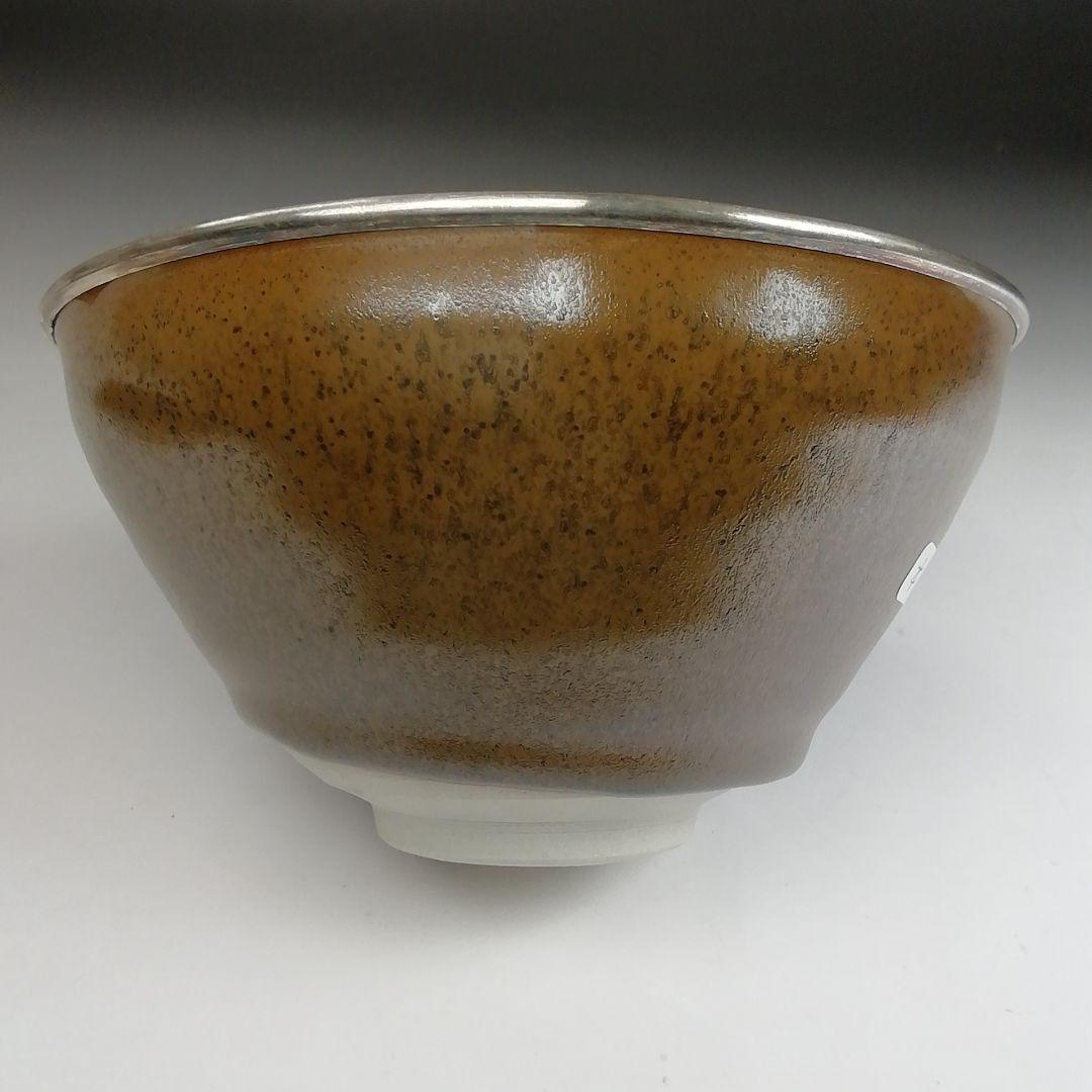 Ｔ９０８　茶碗　『灰被　天目茶碗』『桶谷定一 作』　共箱　抹茶碗　茶道具