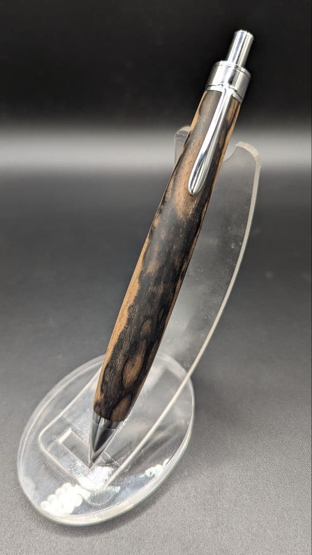 151ペン工房翌檜　黒柿　半孔雀杢　木軸シャーペン　木軸ボールペン　銘木　木材