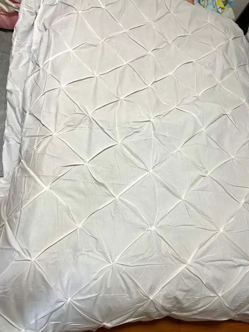 IKEA 未使用ボックスシーツと掛けカバー、枕カバーの4点セット