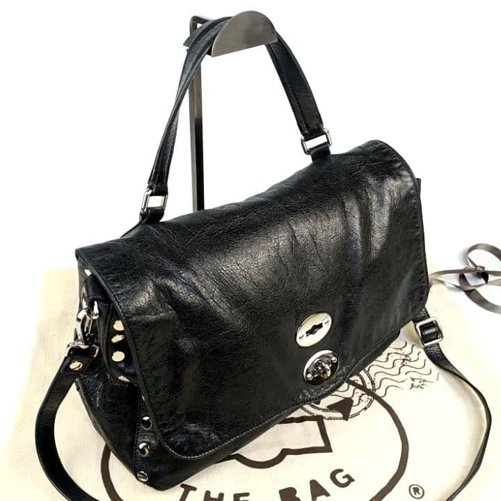 【美品】ザネラート ポスティーナ M 2way ショルダーバッグ ANNI50