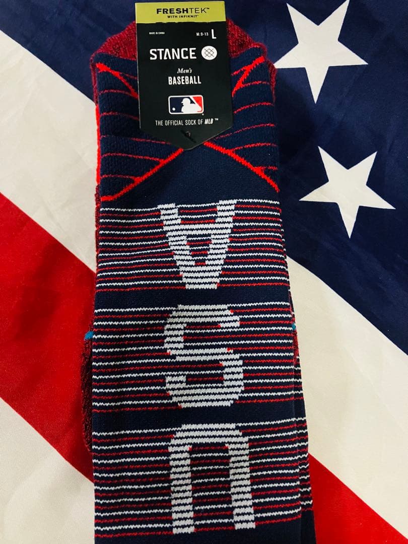 STANCE スタンス　野球　ソックス Lサイズ　アメリカ　国旗　靴下　USA