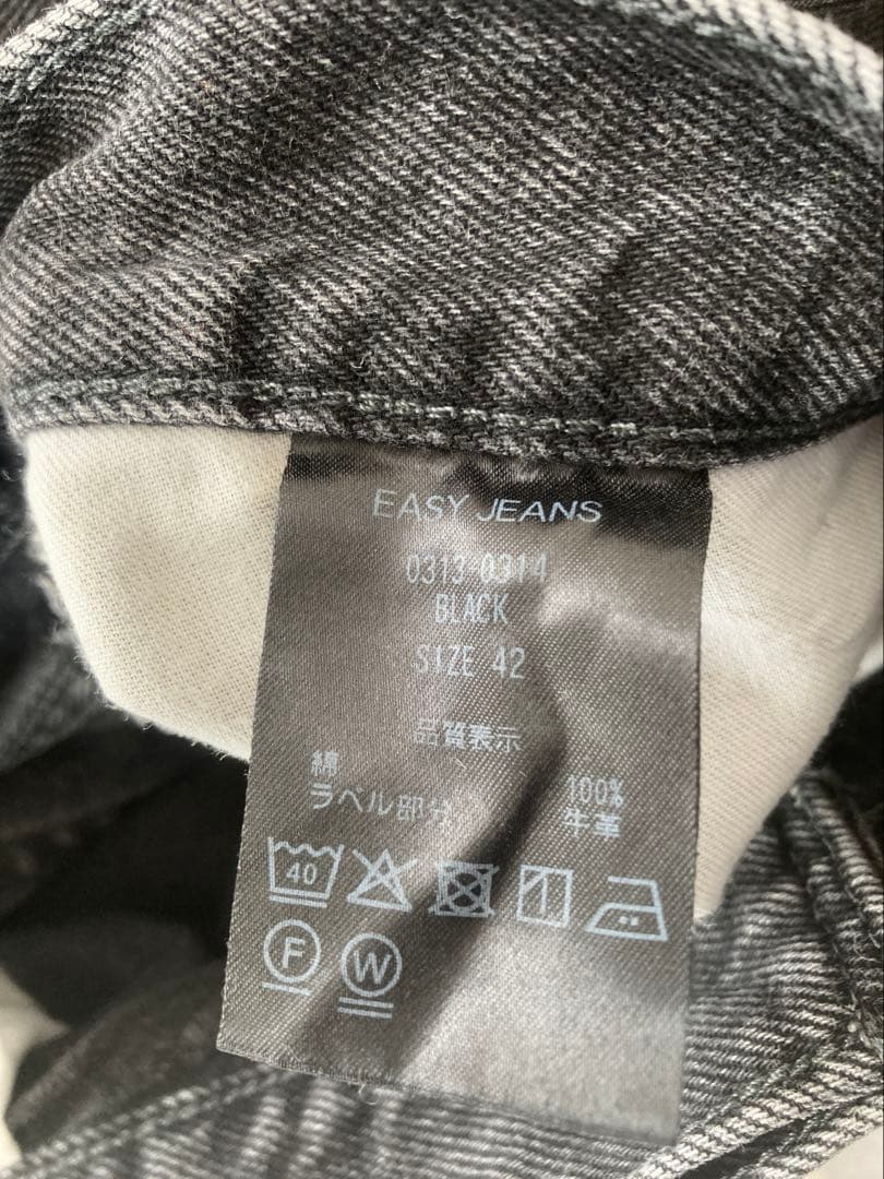 shishikui シシクイ　EASY JEANS ジーンズ　ブラック　42