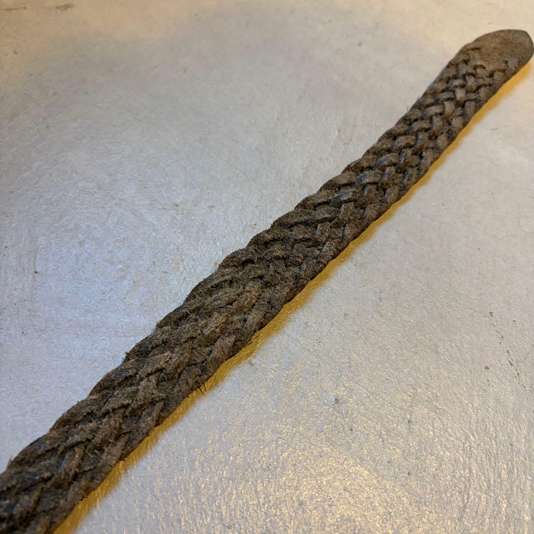 【希少サイズ】Whitehouse Cox 編み込みレザーベルト 34/85