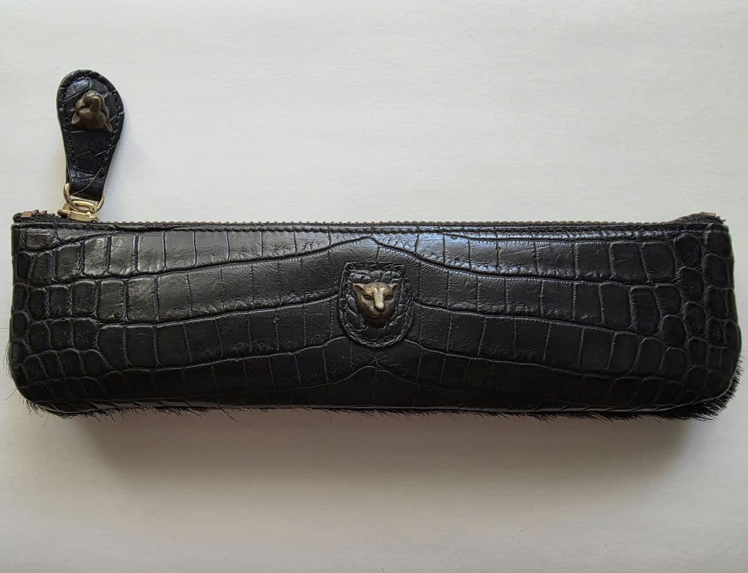 ロサルガ　クロコダイル x ハラコ　ペンケース