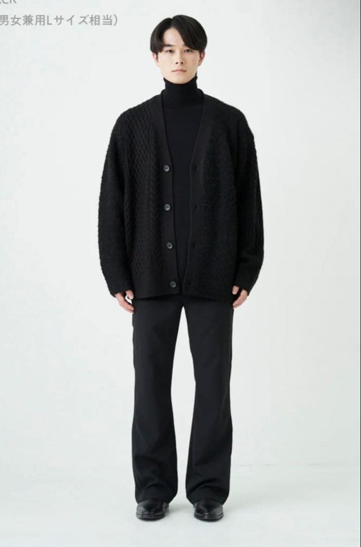 abyts SWITCHING CABLE CARDIGAN サイズ3 ブラック
