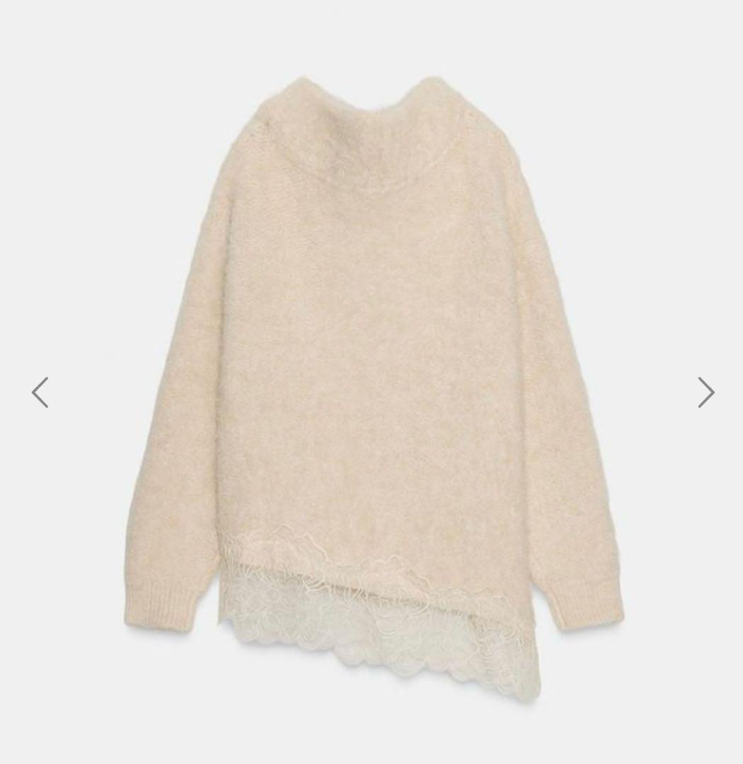 ZARA レースコンビニットセーター　size Ｓ