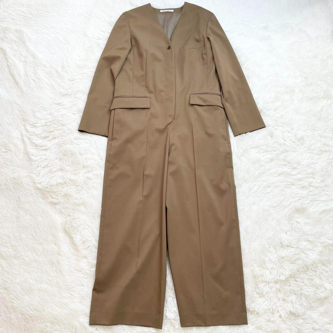 【美品】BEAUTY&YOUTH ツイル Vネック オールインワン