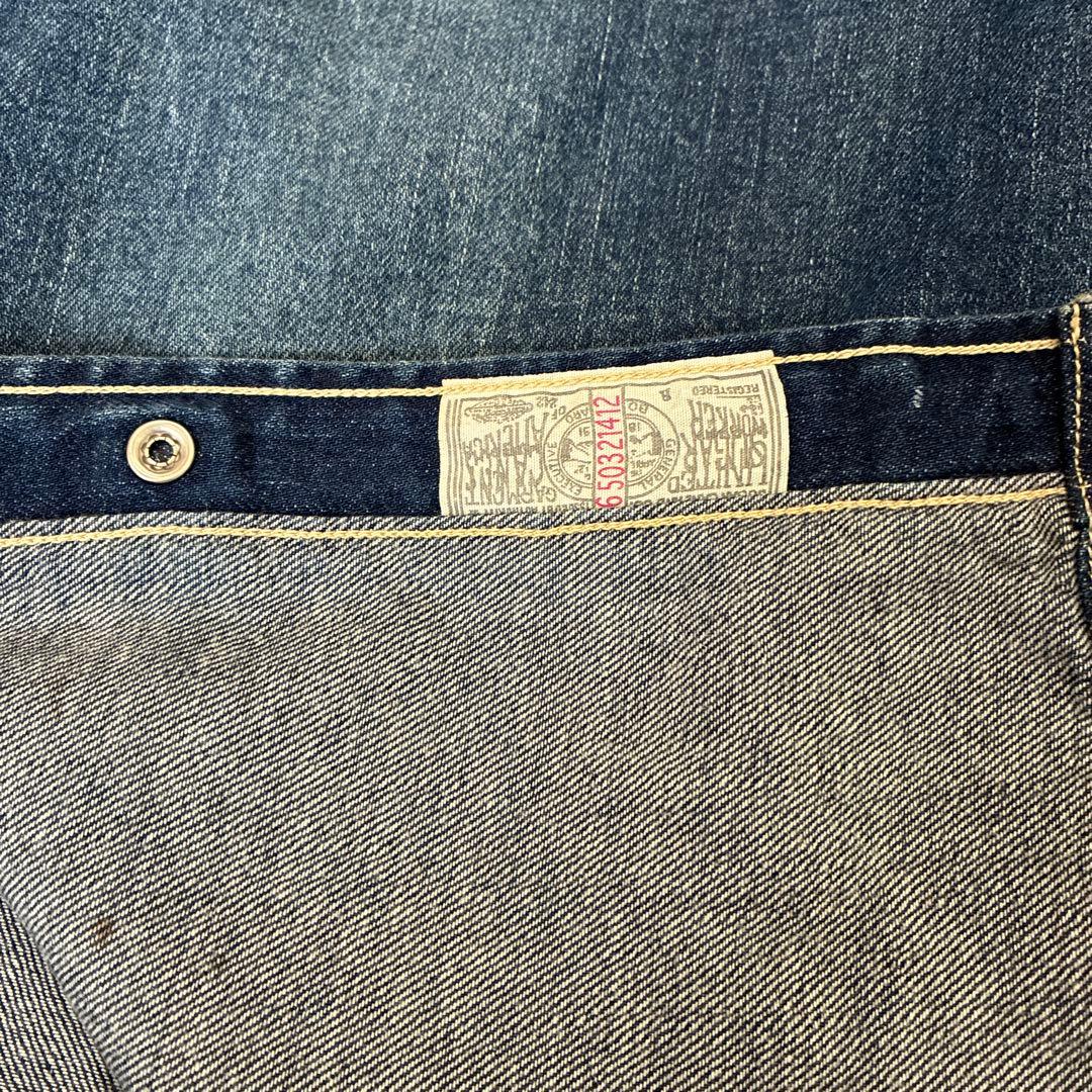 SUGAR CANE シュガーケーン　ウエスタンデニムシャツペンキ加工