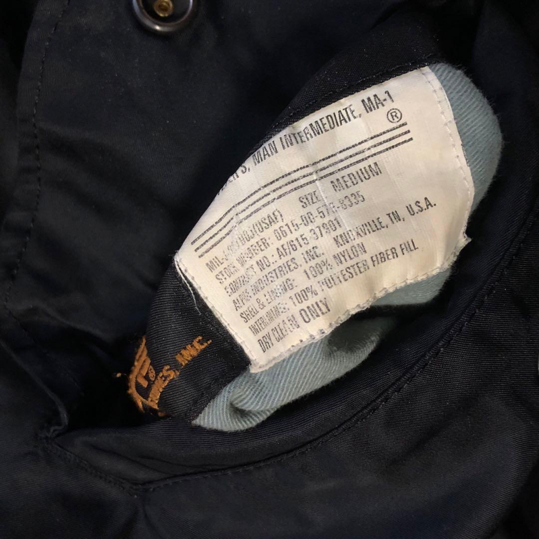 ALPHA INDUSTRIES【M】MA-1 フード ファー ブラック 短丈