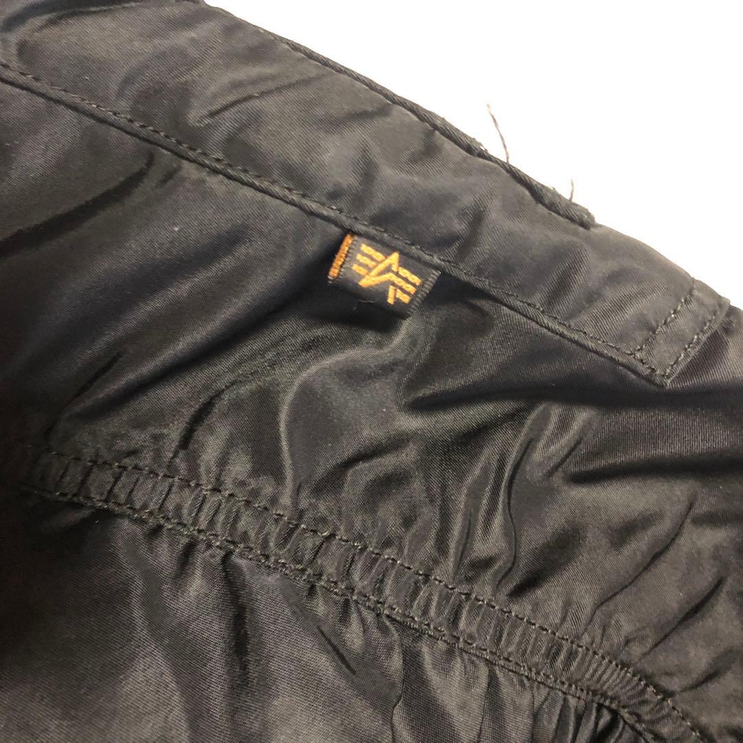 ALPHA INDUSTRIES【M】MA-1 フード ファー ブラック 短丈